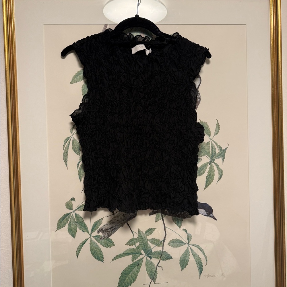 ASTR The Label Crinkle High Neck Tank